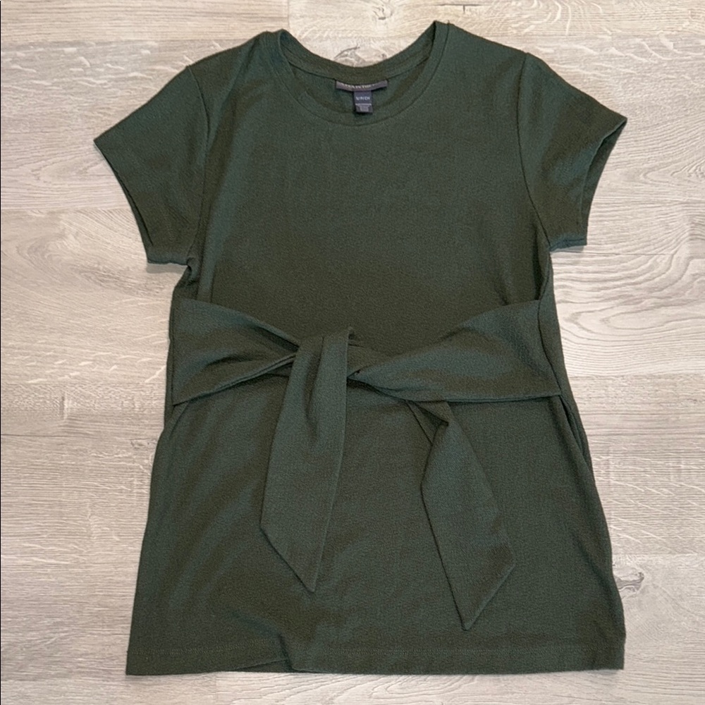 Maternity Forest Green Tie-Front Women's Top